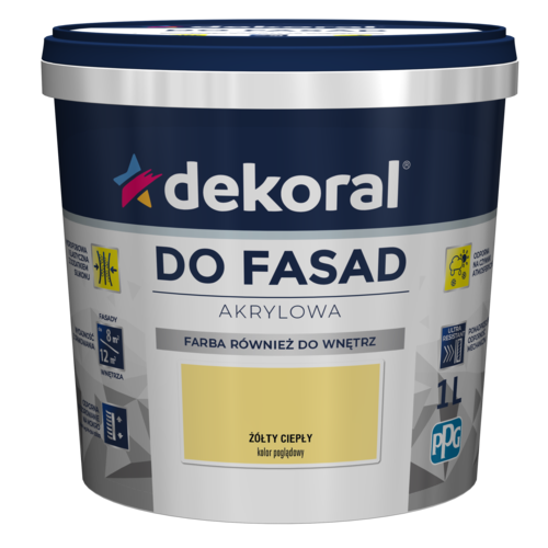 Akrylowa farba fasadowa Polinit żółty ciepły 1 l