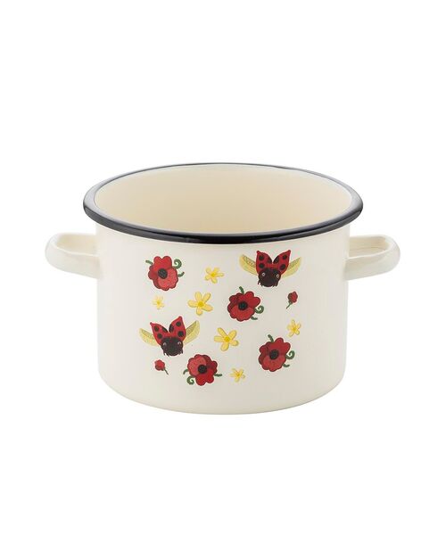 Garnek emaliowany prosty bez pokrywki Biedronka 18 cm 3,2 l
