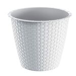 RATOLLA ROUND Blumentopf 11 Liter – 30x30x26,4 Cm, Dunkelbraun, Mit Untersetzer