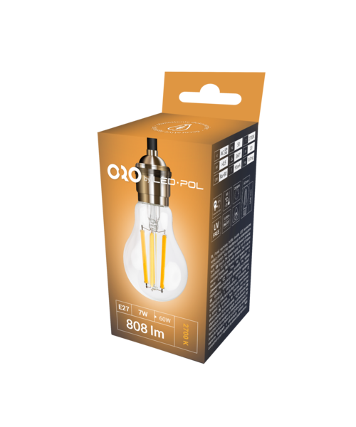 Żarówka LED ORO-E27-FL-CLARO-7W-DW