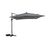 Parasol boczny z oświetleniem LED 300 x 300 cm szary
