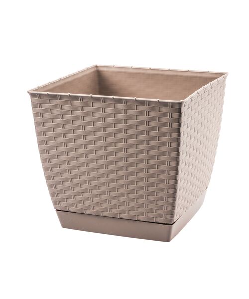 Vaso da fiori 4,2L Ratolla 22x22x19,5 cm, Marrone Scuro | Leroy Merlin