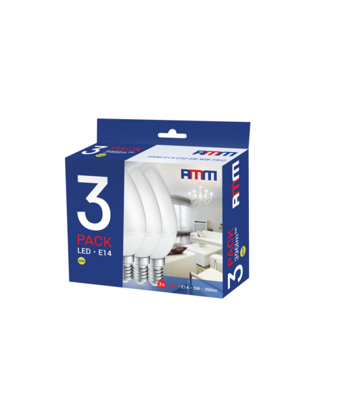 Żarówki LED AMM-E14-C30-5W-WW-TRIO 3 szt.
