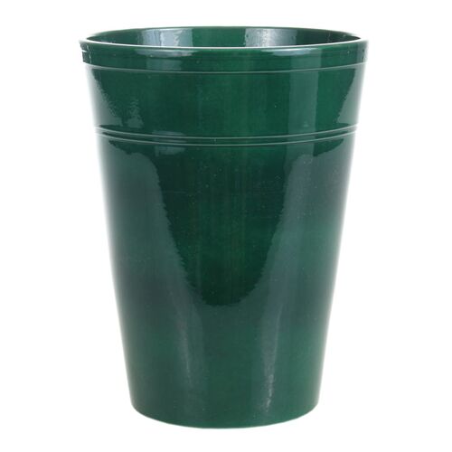 Osłonka Storczyk 13 cm butelkowy zielony