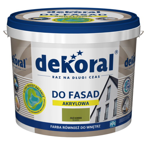 Akrylowa farba fasadowa Polinit zieleń oliwkowa 5 l