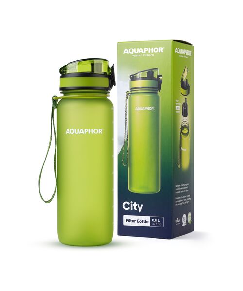 Butelka filtrująca City 800 ml zielona