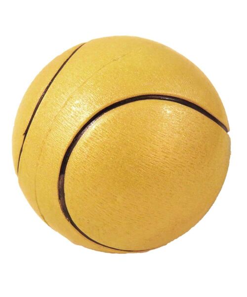 Piłka 90 mm tenis żółta brokat Z782