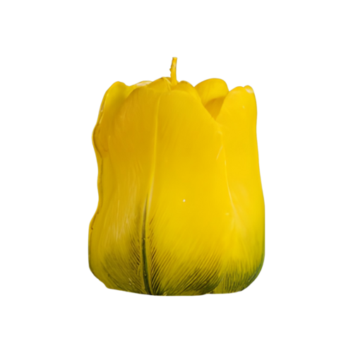 Świeca zapachowa tulipan 9 x 10 cm żółta