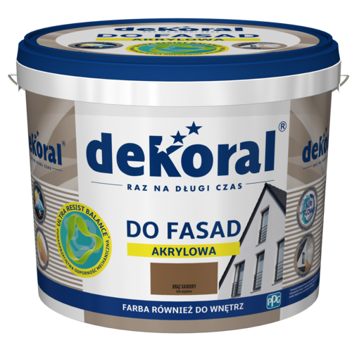Akrylowa farba fasadowa Polinit brązowy 5 l