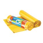 Worki na śmieci Eco Trend 120 l, 5 szt. żółte (plastik)