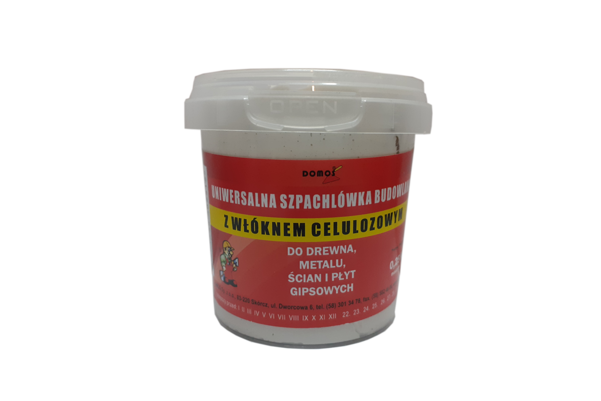Uniwersalna szpachlówka budowlana z włóknem celulozowym 0,25 kg