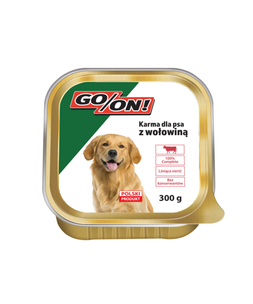 Karma mokra dla psów 300 g z wołowiną GO/ON!