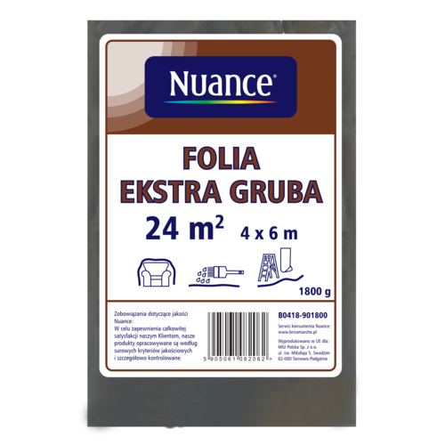 Folia budowlana ekstra gruba 4 x 6 m Nuance