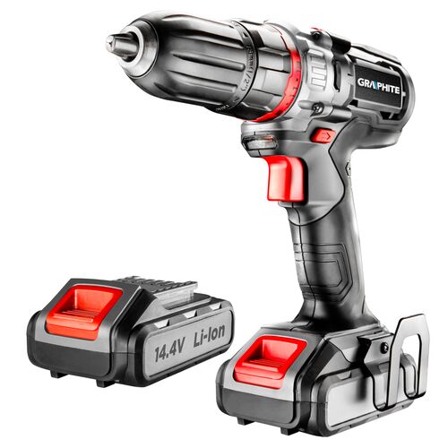 Wiertarko - wkrętarka akumulatorowa 2 x 14,4 V, Li-Ion / 2,0 Ah, walizka GRAPHITE