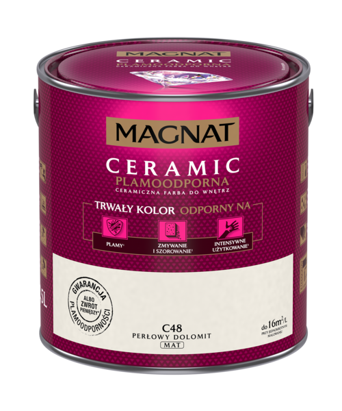 Farba ceramiczna MAGNAT Ceramic perłowy dolomit C48 2,5 l