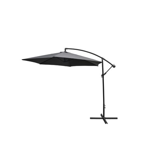 Parasol ogrodowy boczny Banana szary 3 m