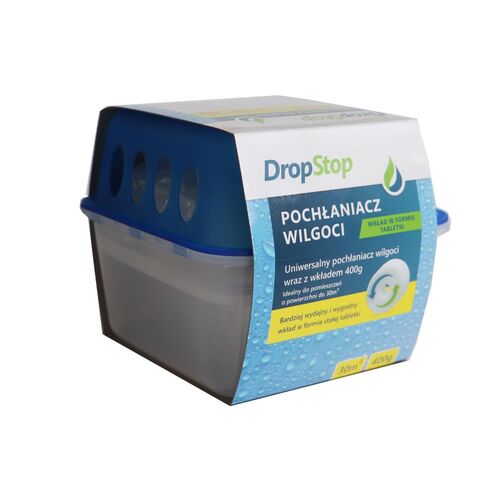 Pochłaniacz wilgoci z wymienną kostką 400 g DROP STOP