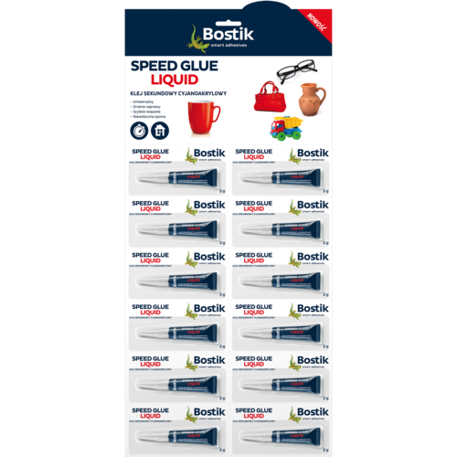 Klej sekundowy cyjanoakrylowy BOSTIK SPEED GLUE LIQUID 12 x 2 g