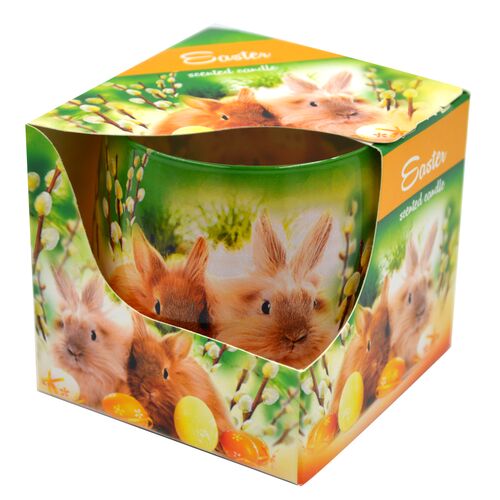 Świeca w szkle zapachowa Zając Wielkanocny