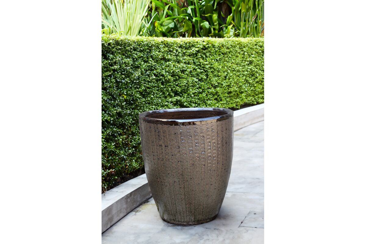 Corona Decorativa In Metallo EXNER Stile Shabby Chic - Grigio - 18x27x30 Cm - Per Giardino E Aiuole