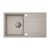 Zlewozmywak granitowy ZING 1-komorowy długi ociekacz 76 x 44 x 19,5 cm chrom/TON PURE SAND