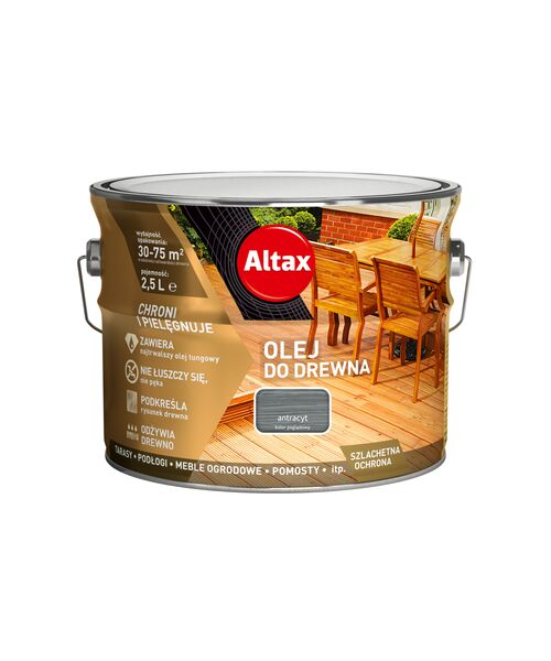 Olej do drewna 2,5 l antracyt Altax