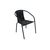 Fotel Bistro stal+rattan czarny