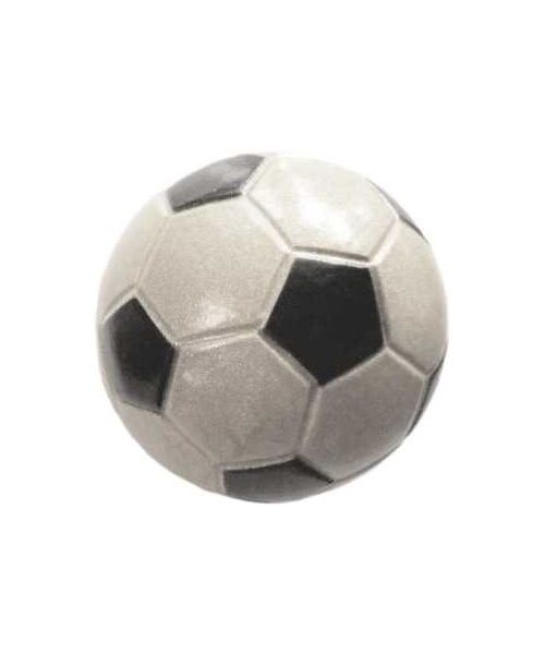 Piłka 72 mm football srebrna brokat