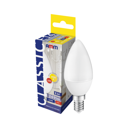 Żarówka LED AMM-E14-C37-3,5W-WW