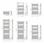 Grzejnik dekoracyjny Loko 45 x 123,7 cm biały 9016 błyszczący 1, 4, 5, 8 ENIX