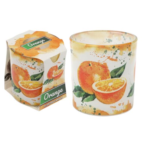 Świeca zapachowa w szklance art. 1324 VERONA pomarańcza