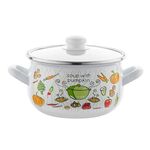 Garnek emaliowany Pyza Lumino z pokrywką 16 cm 2,2 l