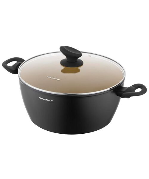 Garnek aluminiowy Amvegan z pokrywką 26 cm 4,8 l