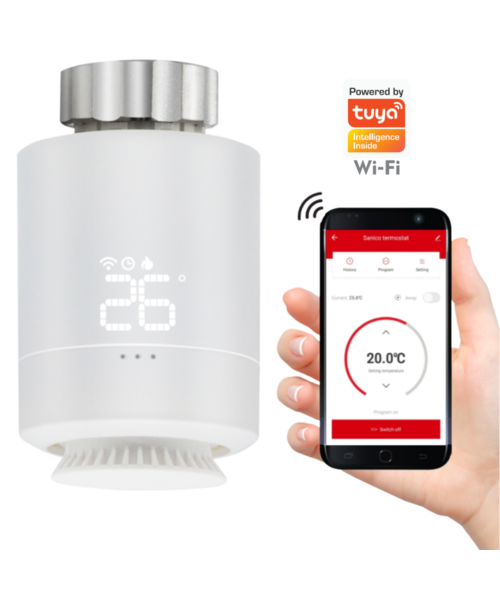 Zestaw Smart Home WiFi Tuya: 2 x głowica termostatyczna + Bramka ZigBee