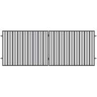 Brama dwuskrzydłowa Eryk ocynk antracyt struktura 400 x 150 cm Polbram