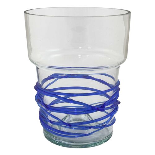 Osłonka szklana do storczyka 15 cm oplot mix kolorów