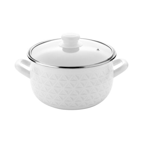 Garnek emaliowany Pyza Diamond z pokrywką 20 cm 4,2 l