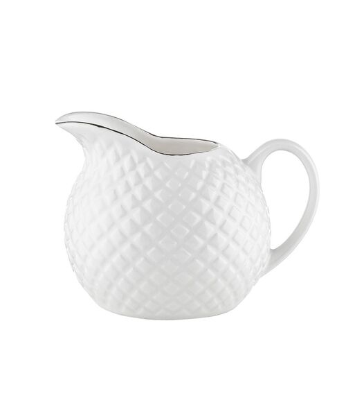 Dzbanek do mleka porcelanowy Tiffany Platinium 310 ml biały