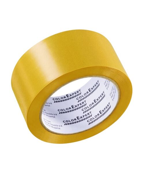 Taśma klejąca PVC 30 mm x 33 m żółta karbowana klej kauczuk