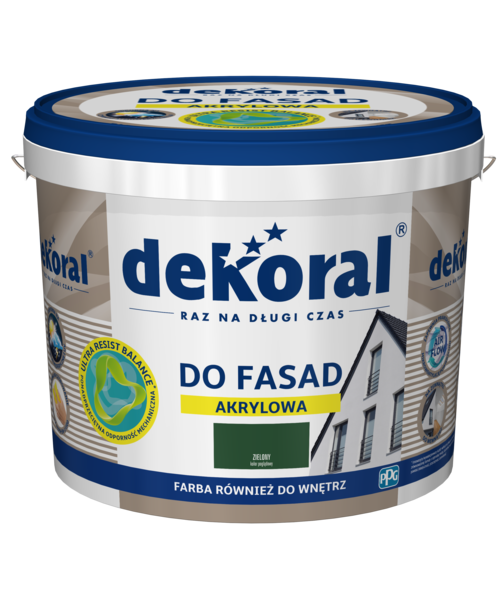 Akrylowa farba fasadowa Polinit zielony 5 l