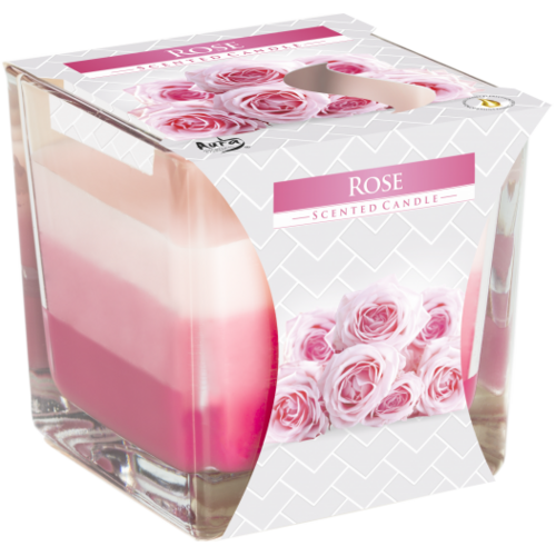 Świeca zapachowa w szkle SNK80 róża Bispol
