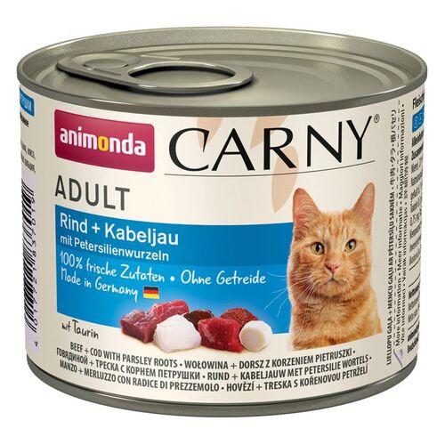 Carny 200 g ADULT wołowina dorsz pietruszka ANIMONDA kot