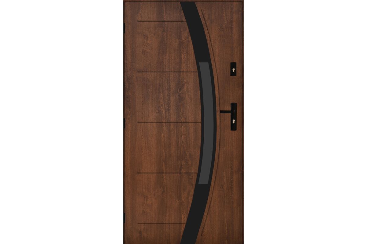Drzwi zewnętrzne NYKS Orzech 90 lewe