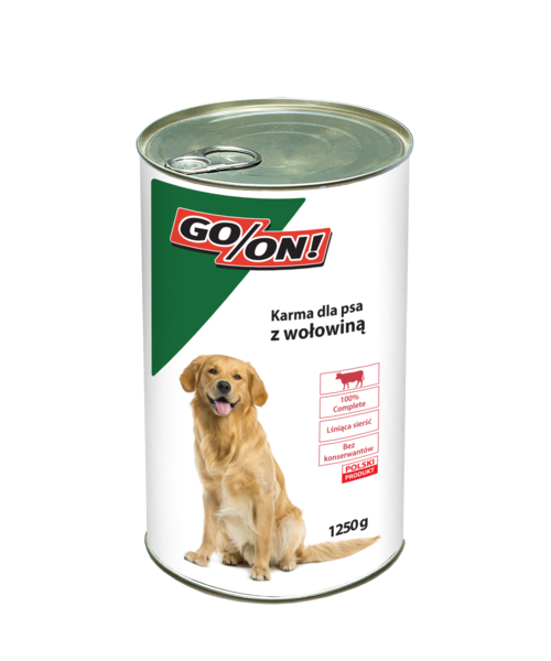 Karma mokra dla psów 1250 g z wołowiną GO/ON!