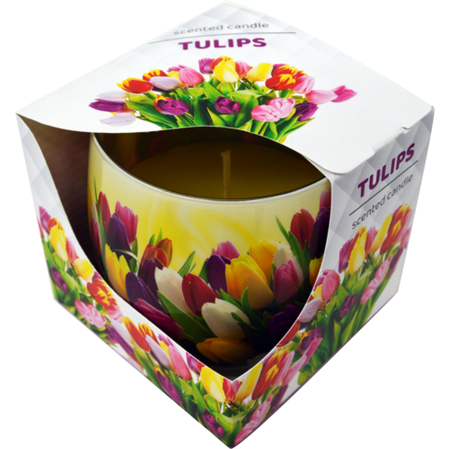 Świeca w szkle zapachowa tulipan