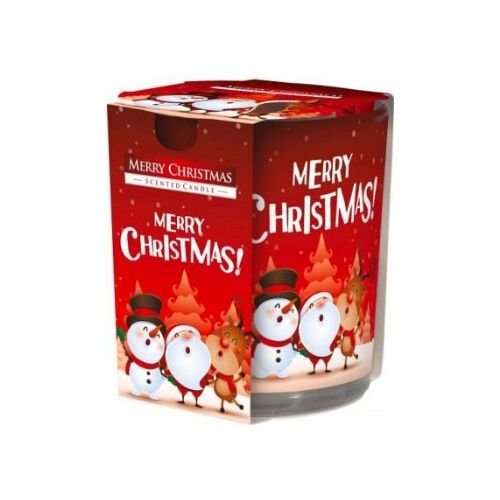 Świeca zapachowa w szkle SN72s Wesołych Świąt Bispol