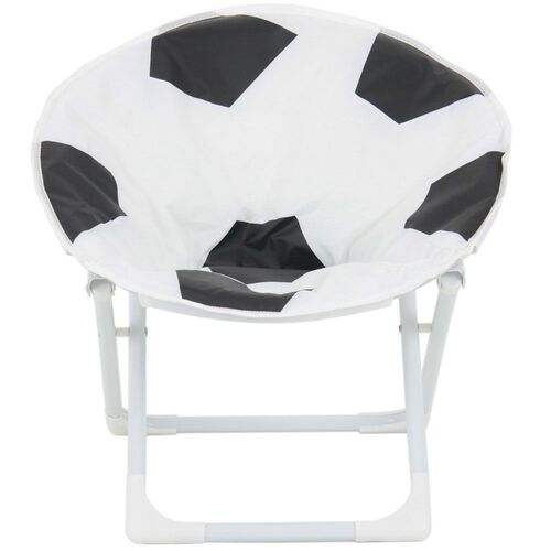 Krzesełko składane piłka nożna biało-czarne