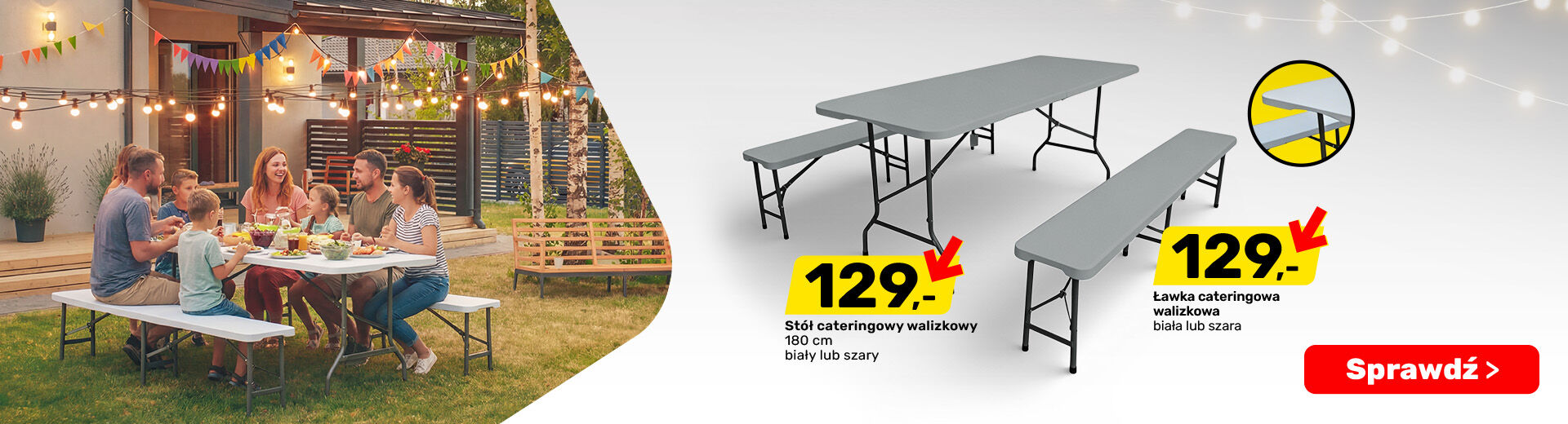 Stoły i ławki cateringowe