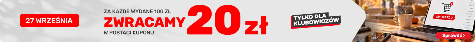 Tylko 27 września: kupon 20 zł za 100 zł Tylko 27 września: kupon 20 zł za 100 zł