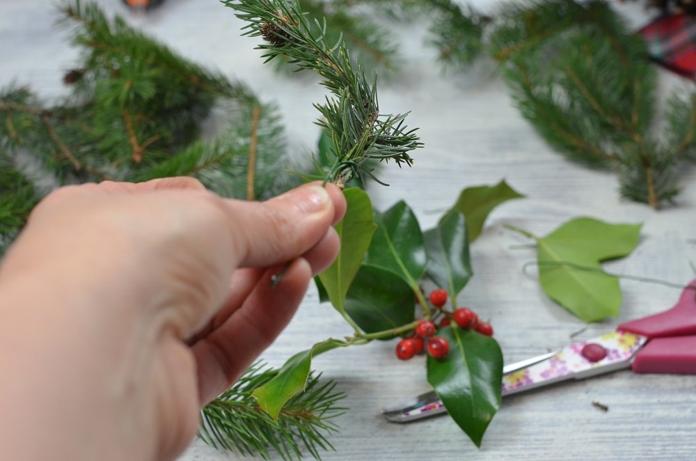 Ozdabianie stroika świątecznego DIY